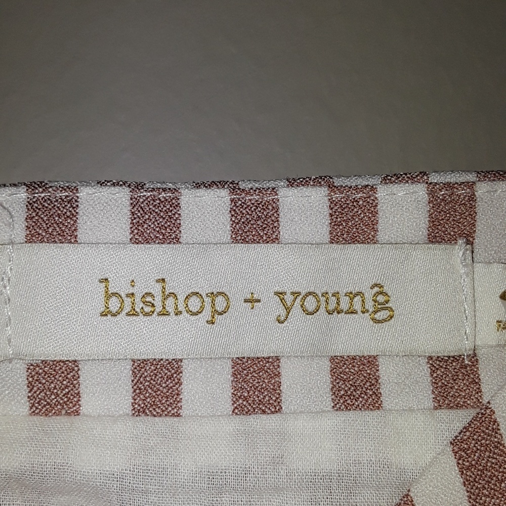 Bishop + Young striped button down crop top - Picture 3 of 8